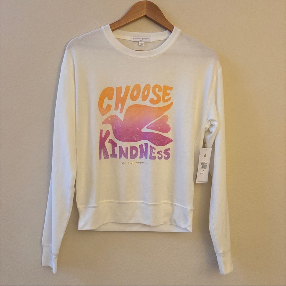 Spiritual Gangster Long Sleeve Top Choose Kindness Pullover Size S NWT